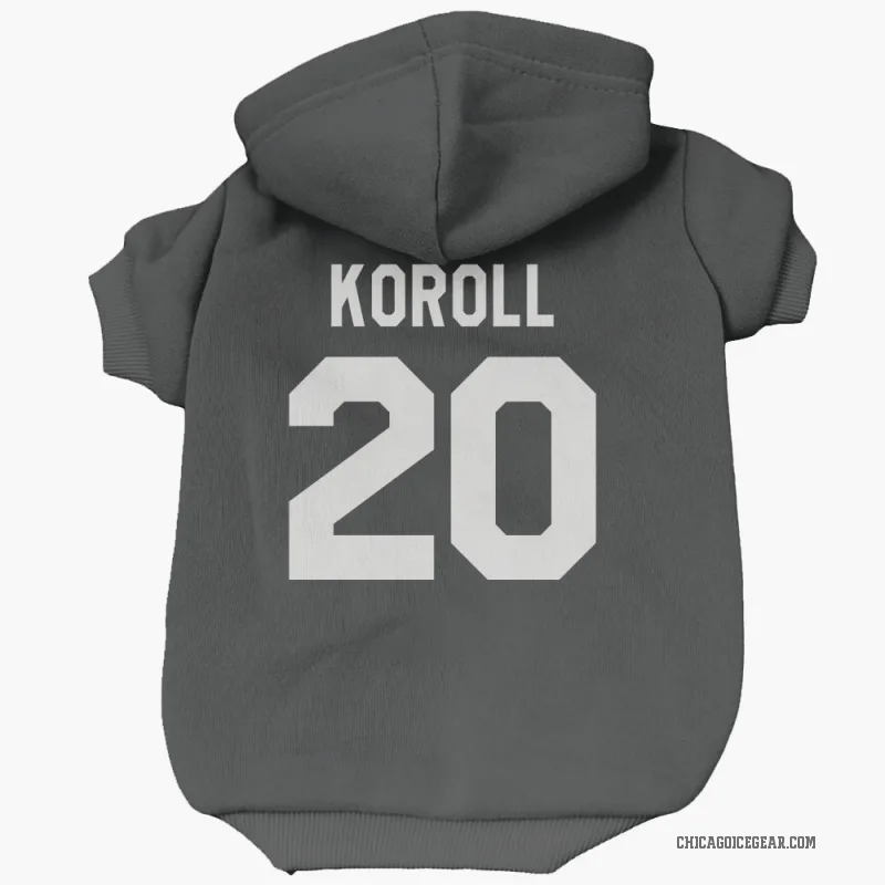 Cliff Koroll  Black White Chicago Blackhawks  Cat & Dog Pet Hoodie