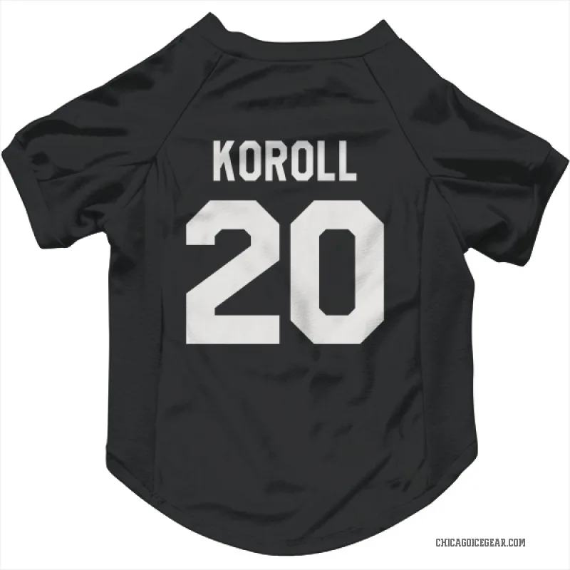 Cliff Koroll  Black White Chicago Blackhawks  Cat & Dog Pet Jersey