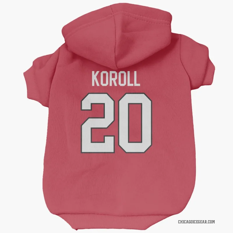 Cliff Koroll  Red Chicago Blackhawks  Cat & Dog Pet Hoodie