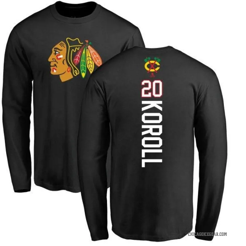 Cliff Koroll Youth Black Chicago Blackhawks Backer Long Sleeve T-Shirt -