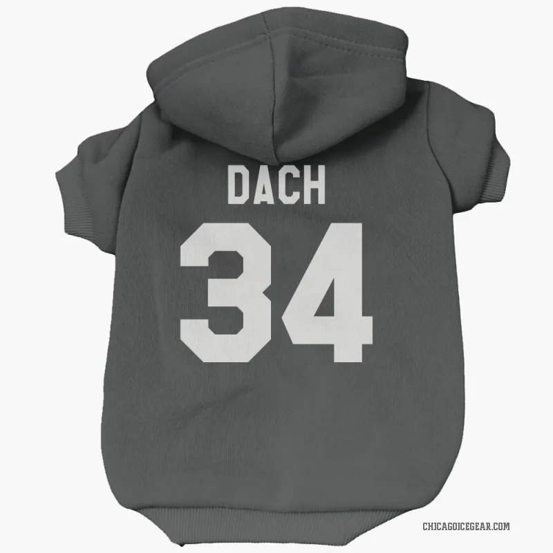 Colton Dach  Black White Chicago Blackhawks  Cat & Dog Pet Hoodie