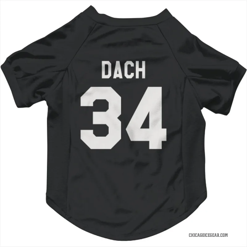 Colton Dach  Black White Chicago Blackhawks  Cat & Dog Pet Jersey