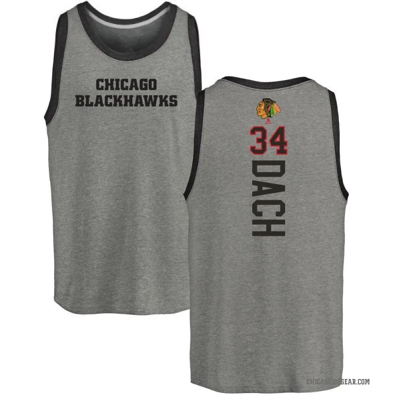 Colton Dach Men's Ash Chicago Blackhawks Backer Tank Top -