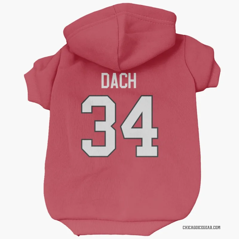 Colton Dach  Red Chicago Blackhawks  Cat & Dog Pet Hoodie