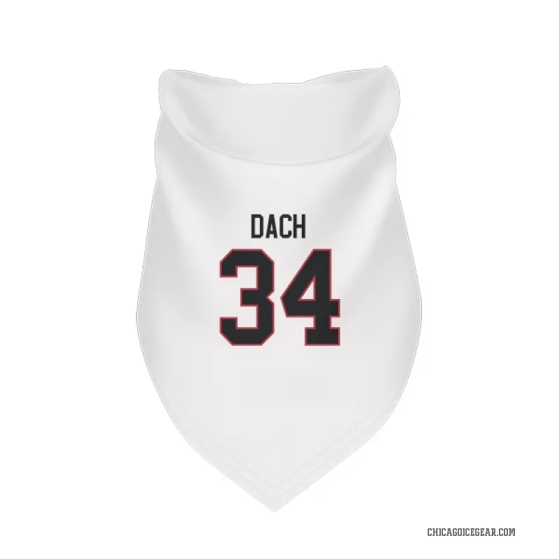 Colton Dach  White Chicago Blackhawks  Cat & Dog Pet Bandana