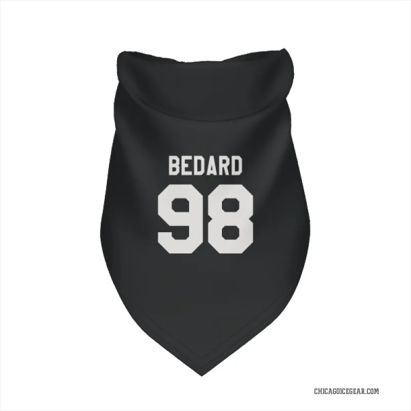 Connor Bedard  Black White Chicago Blackhawks  Cat & Dog Pet Bandana