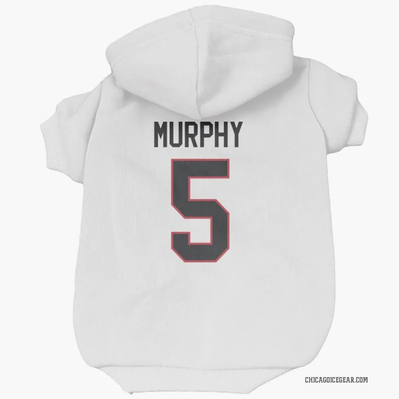 Connor Murphy  White Chicago Blackhawks  Cat & Dog Pet Hoodie