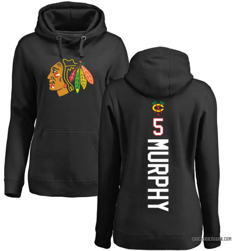 Connor Murphy Women's Black Chicago Blackhawks Branded Backer Pullover Hoodie
