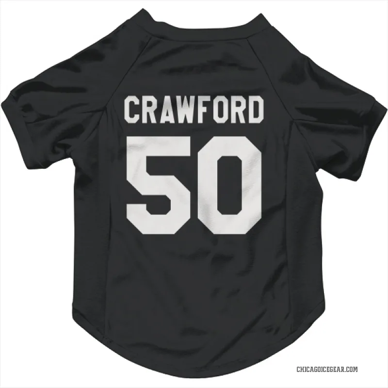 Corey Crawford  Black White Chicago Blackhawks  Cat & Dog Pet Jersey