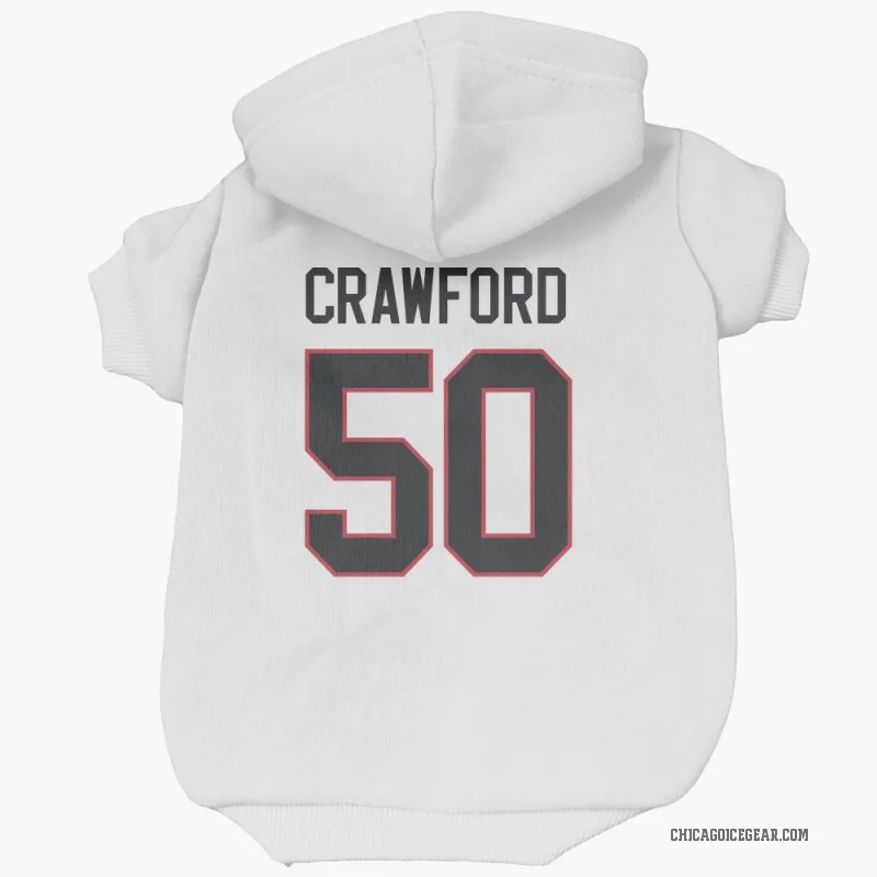 Corey Crawford  White Chicago Blackhawks  Cat & Dog Pet Hoodie