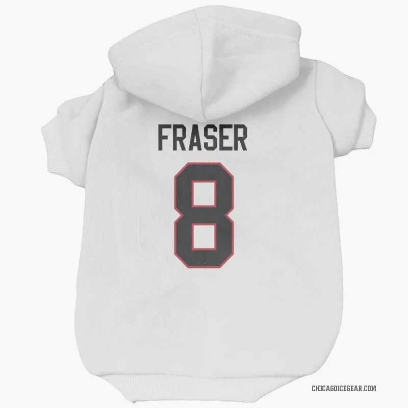Curt Fraser  White Chicago Blackhawks  Cat & Dog Pet Hoodie