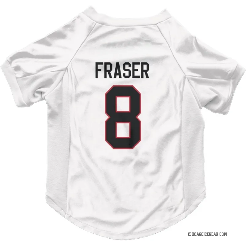 Curt Fraser  White Chicago Blackhawks  Cat & Dog Pet Jersey
