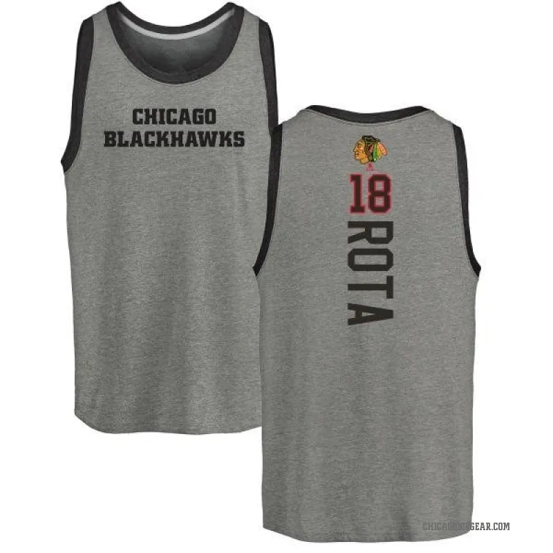 Darcy Rota Men's Ash Chicago Blackhawks Backer Tank Top -