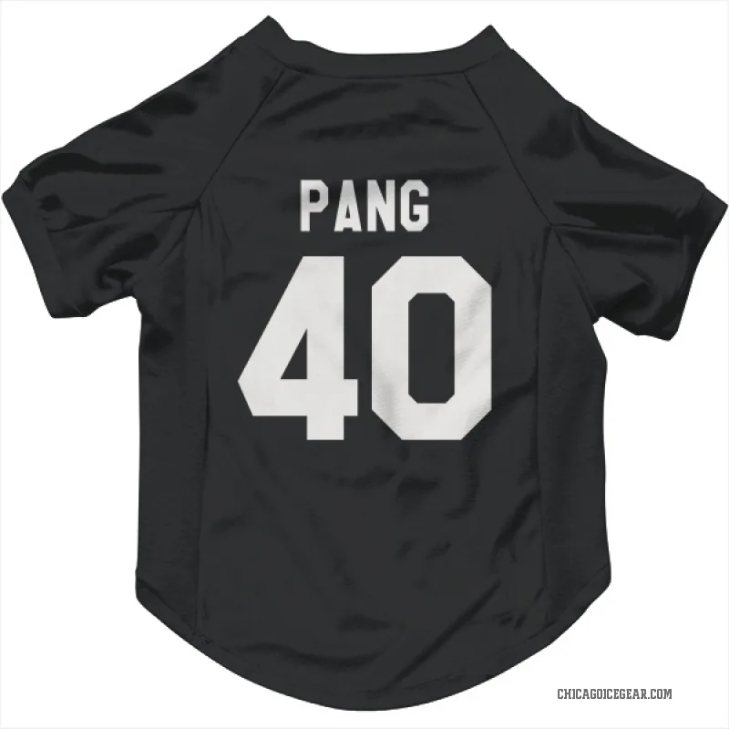 Darren Pang  Black White Chicago Blackhawks  Cat & Dog Pet Jersey