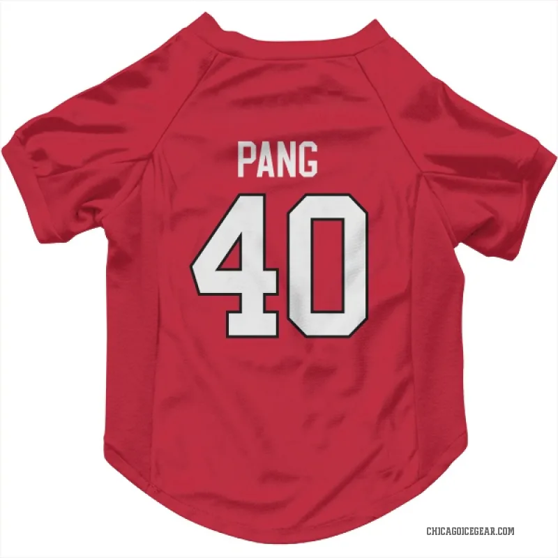 Darren Pang  Red Chicago Blackhawks  Cat & Dog Pet Jersey