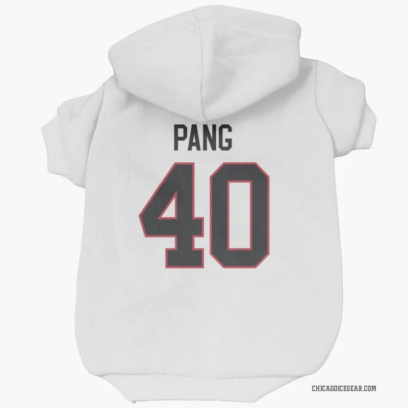 Darren Pang  White Chicago Blackhawks  Cat & Dog Pet Hoodie
