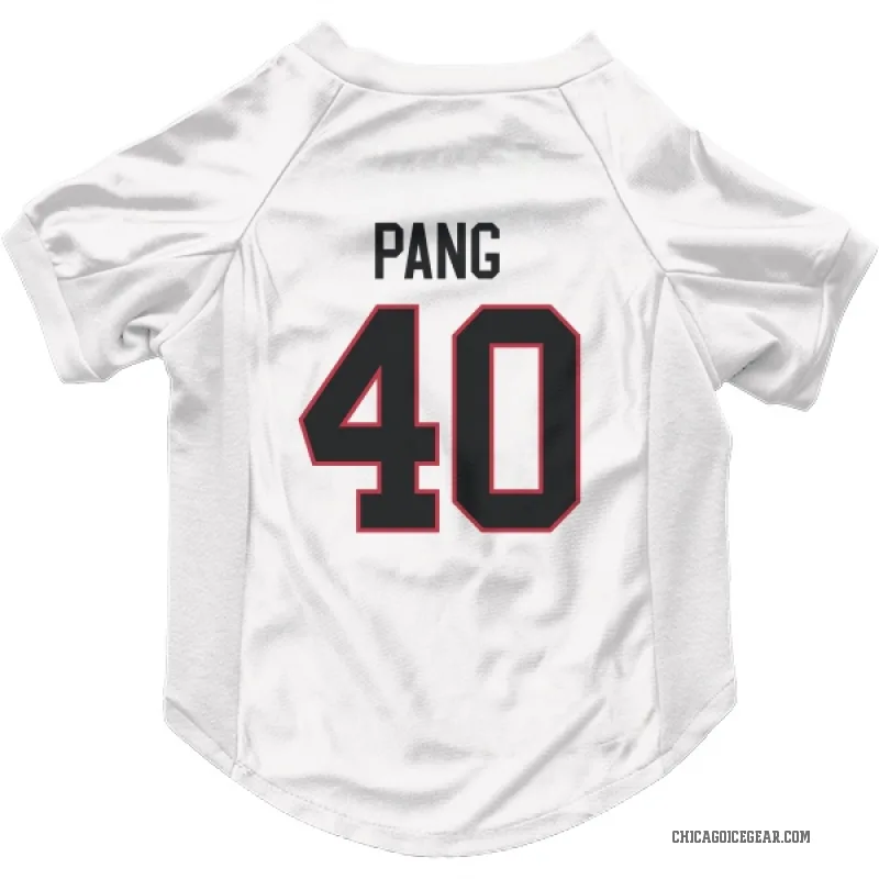 Darren Pang  White Chicago Blackhawks  Cat & Dog Pet Jersey