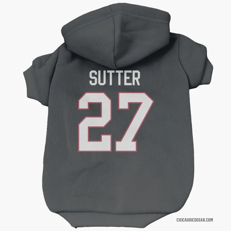 Darryl Sutter  Black Chicago Blackhawks  Cat & Dog Pet Hoodie