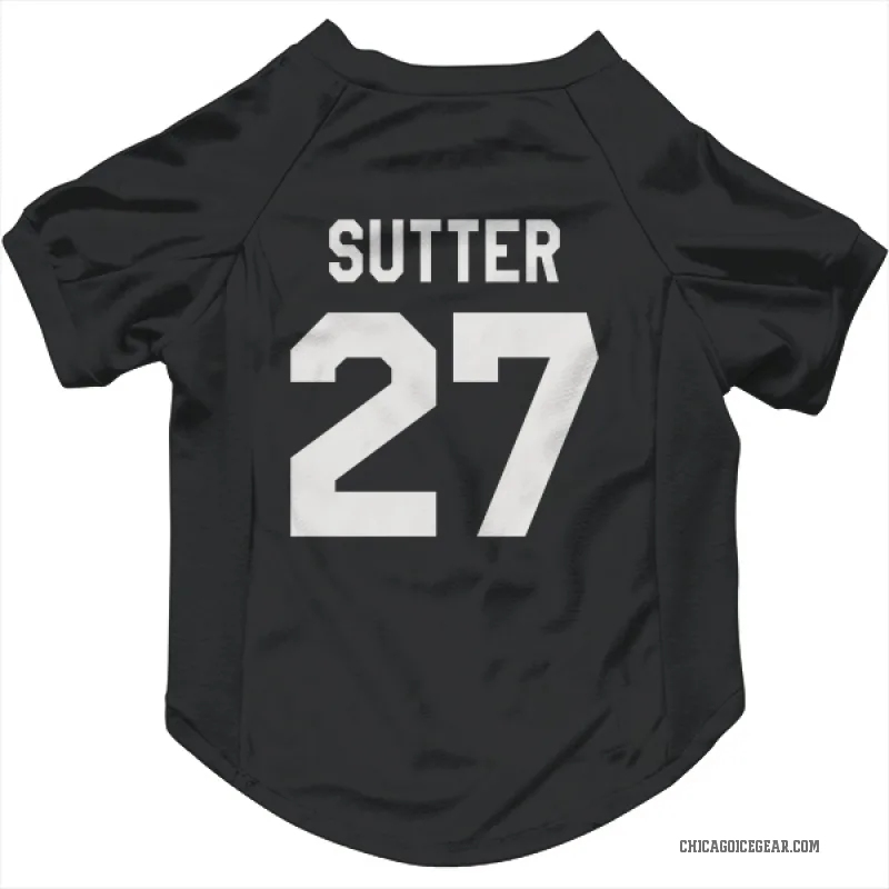Darryl Sutter  Black White Chicago Blackhawks  Cat & Dog Pet Jersey