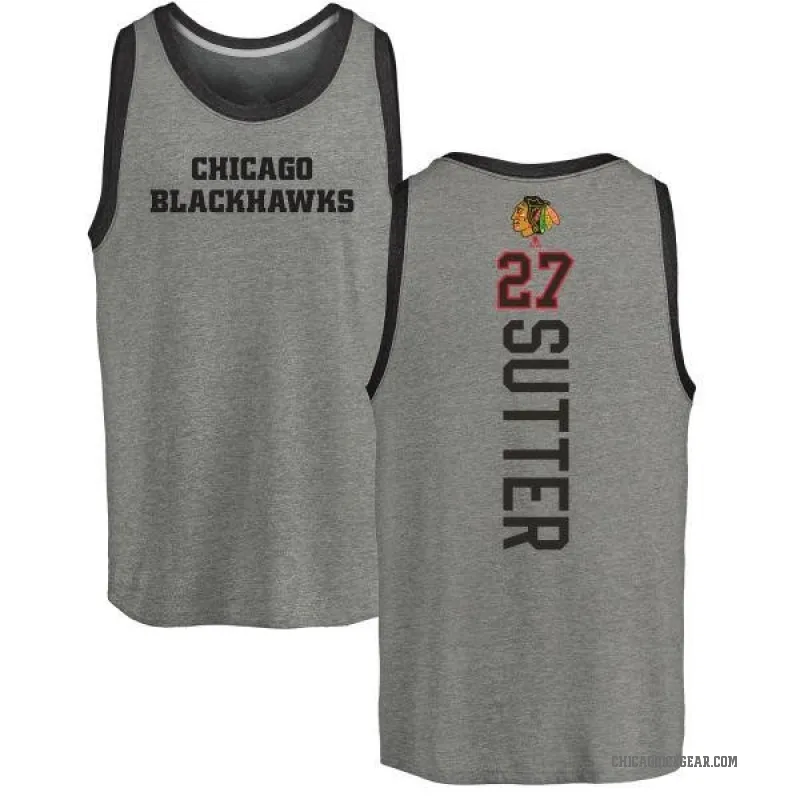 Darryl Sutter Men's Ash Chicago Blackhawks Backer Tank Top -