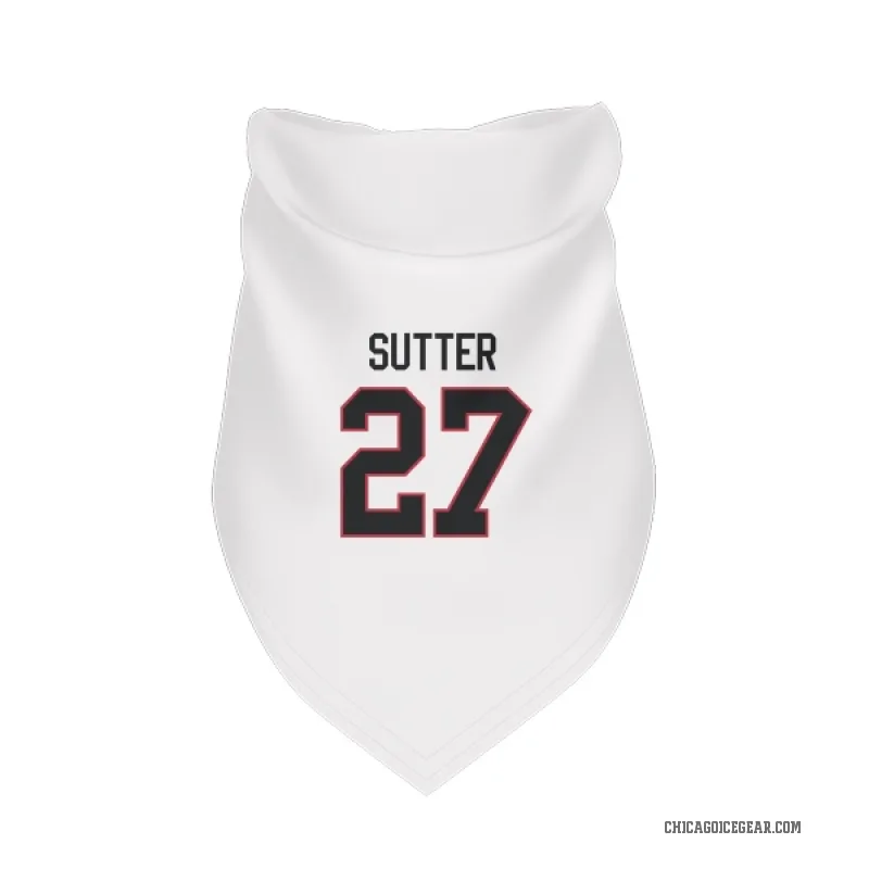 Darryl Sutter  White Chicago Blackhawks  Cat & Dog Pet Bandana
