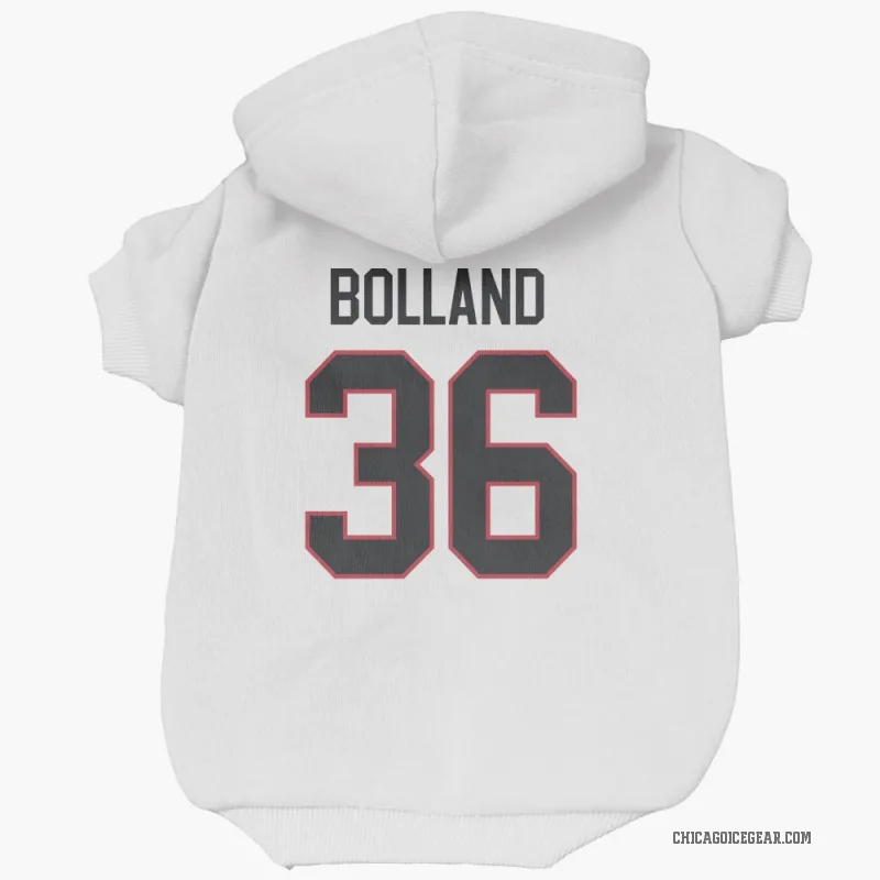 Dave Bolland  White Chicago Blackhawks  Cat & Dog Pet Hoodie