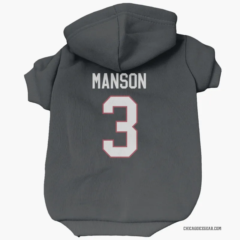 Dave Manson  Black Chicago Blackhawks  Cat & Dog Pet Hoodie