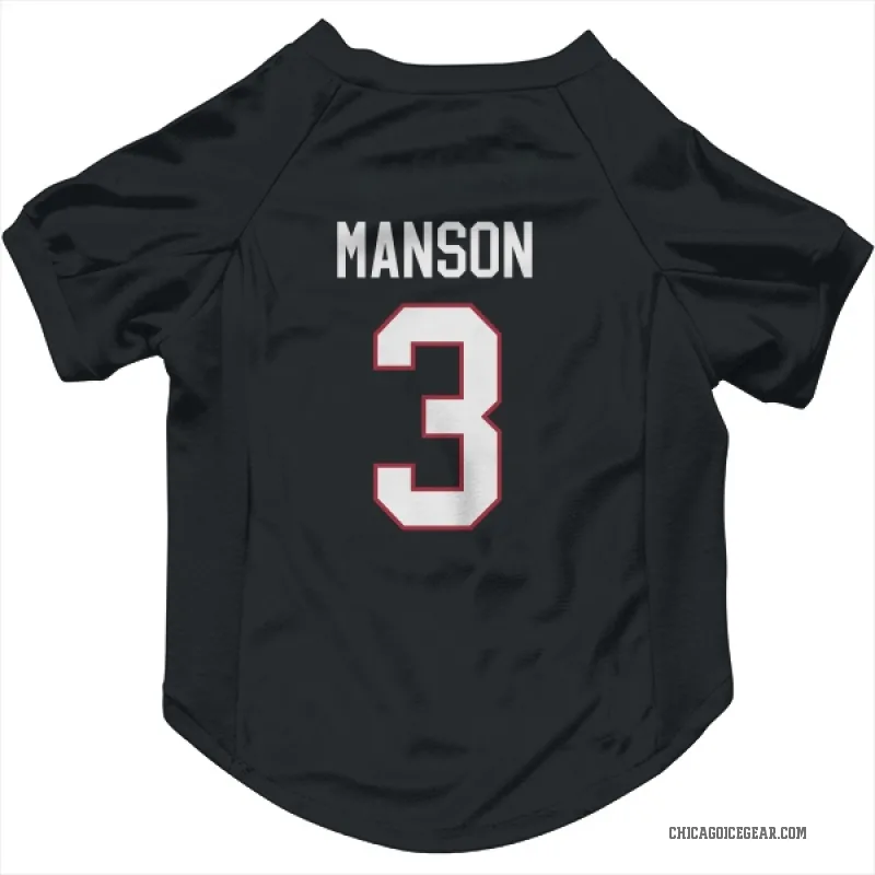 Dave Manson  Black Chicago Blackhawks  Cat & Dog Pet Jersey