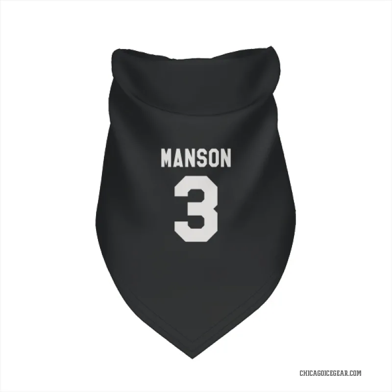 Dave Manson  Black White Chicago Blackhawks  Cat & Dog Pet Bandana