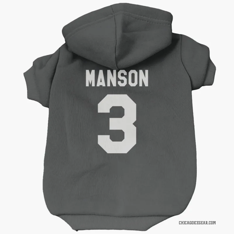 Dave Manson  Black White Chicago Blackhawks  Cat & Dog Pet Hoodie