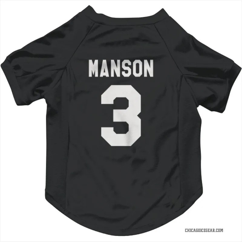 Dave Manson  Black White Chicago Blackhawks  Cat & Dog Pet Jersey