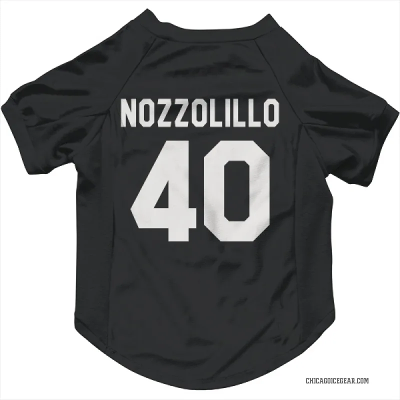 Dave Nozzolillo  Black White Chicago Blackhawks  Cat & Dog Pet Jersey