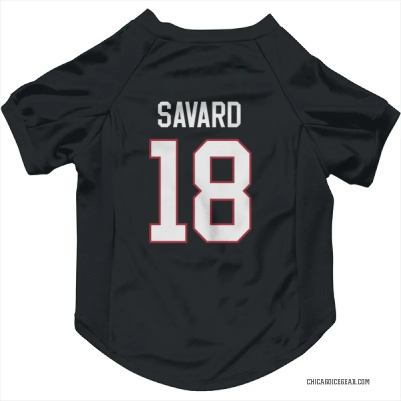 Denis Savard  Black Chicago Blackhawks  Cat & Dog Pet Jersey