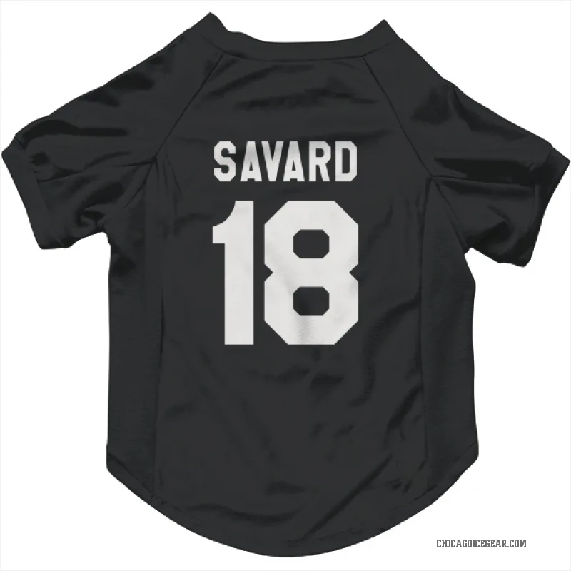 Denis Savard  Black White Chicago Blackhawks  Cat & Dog Pet Jersey