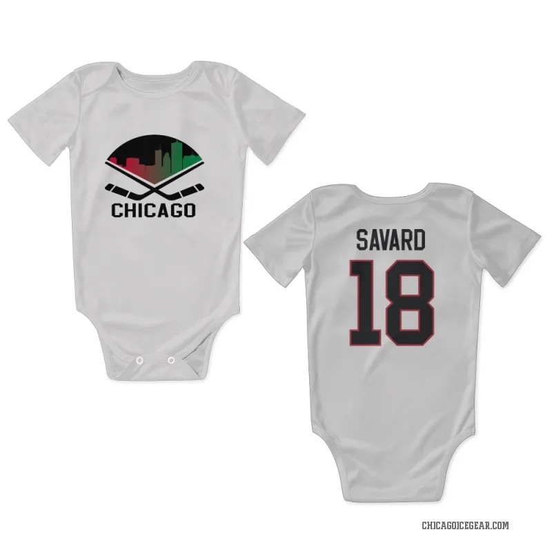 Denis Savard  White Chicago Blackhawks  Newborn & Infant Bodysuit