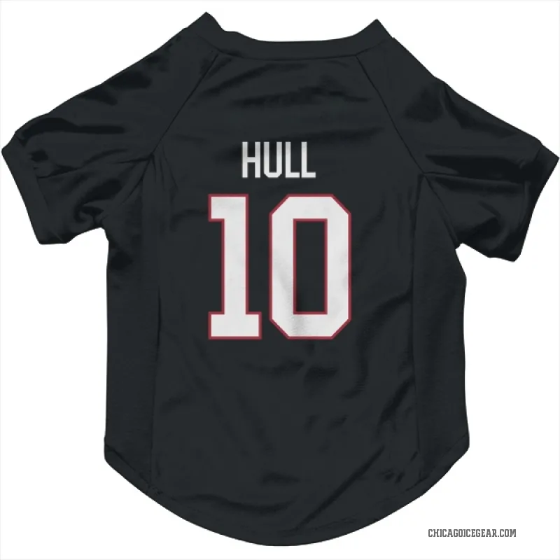 Dennis Hull  Black Chicago Blackhawks  Cat & Dog Pet Jersey