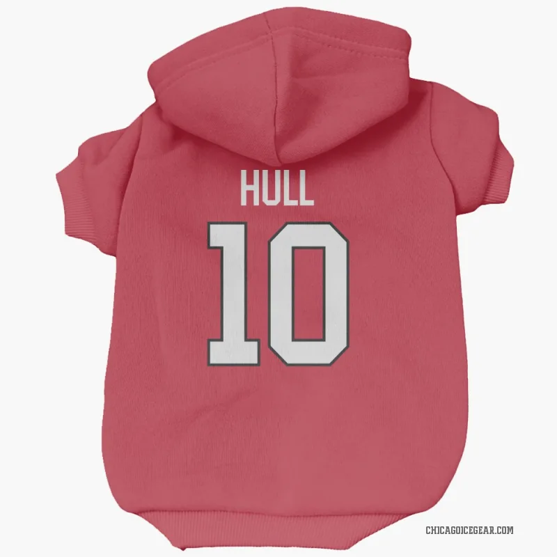 Dennis Hull  Red Chicago Blackhawks  Cat & Dog Pet Hoodie