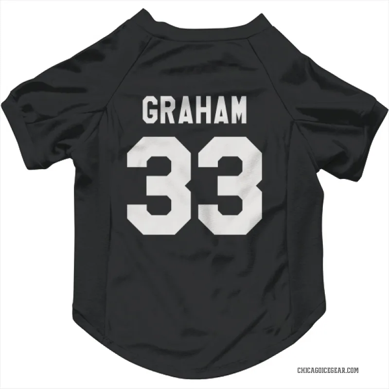 Dirk Graham  Black White Chicago Blackhawks  Cat & Dog Pet Jersey