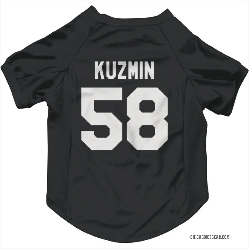Dmitry Kuzmin  Black White Chicago Blackhawks  Cat & Dog Pet Jersey