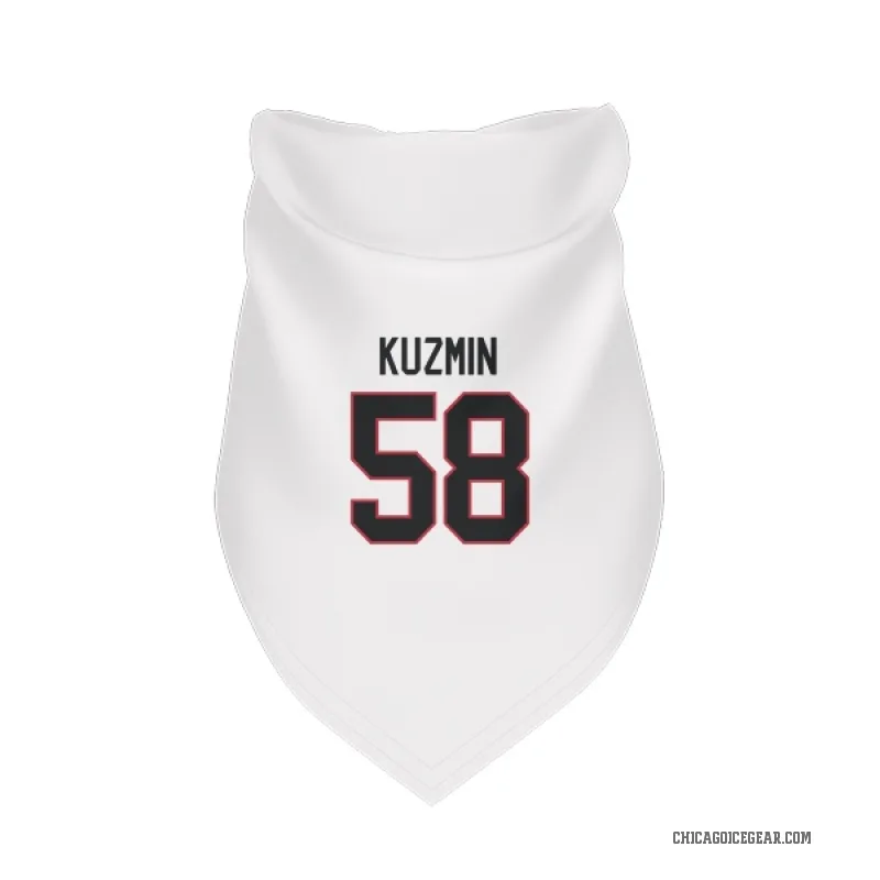Dmitry Kuzmin  White Chicago Blackhawks  Cat & Dog Pet Bandana