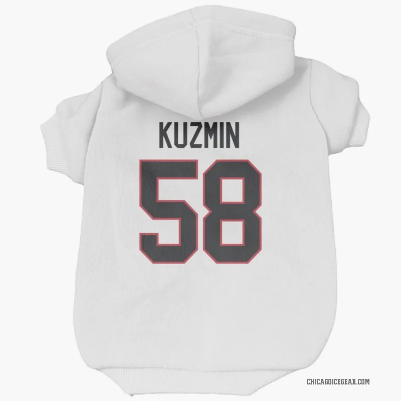 Dmitry Kuzmin  White Chicago Blackhawks  Cat & Dog Pet Hoodie