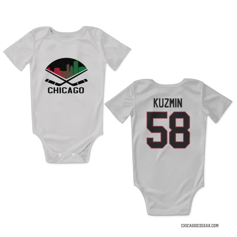 Dmitry Kuzmin  White Chicago Blackhawks  Newborn & Infant Bodysuit