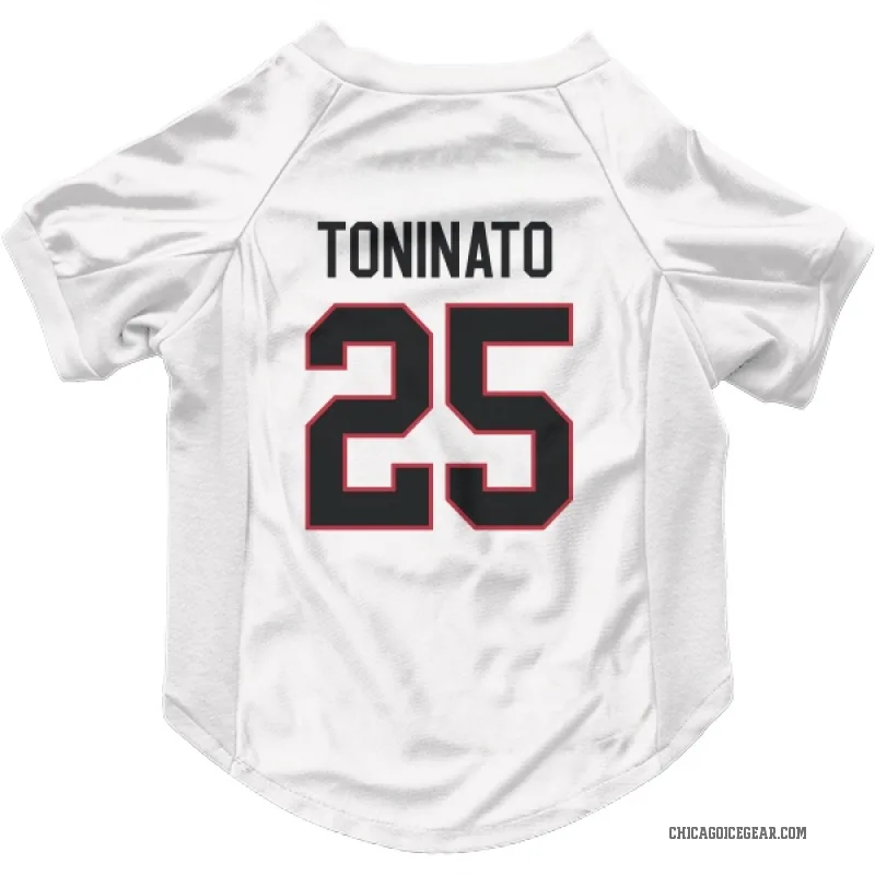 Dominic Toninato  White Chicago Blackhawks  Cat & Dog Pet Jersey