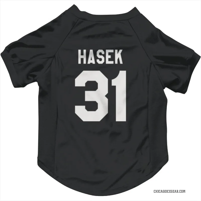 Dominik Hasek  Black White Chicago Blackhawks  Cat & Dog Pet Jersey