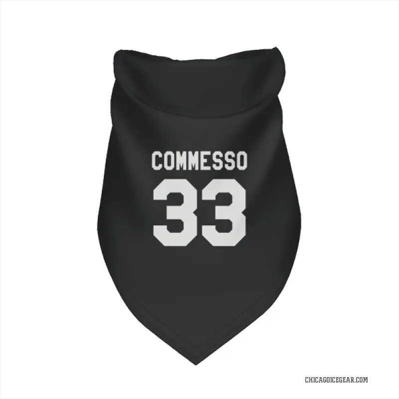 Drew Commesso  Black White Chicago Blackhawks  Cat & Dog Pet Bandana