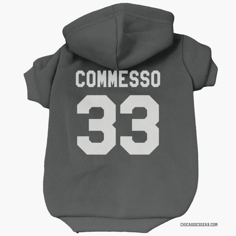 Drew Commesso  Black White Chicago Blackhawks  Cat & Dog Pet Hoodie