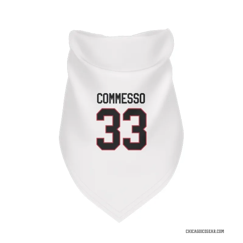 Drew Commesso  White Chicago Blackhawks  Cat & Dog Pet Bandana