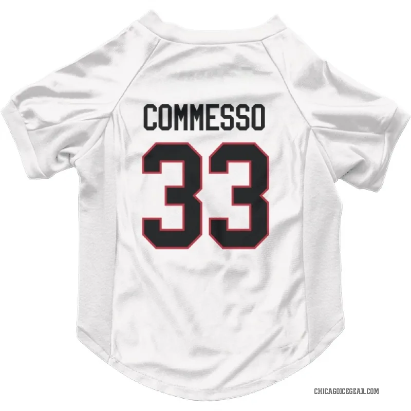 Drew Commesso  White Chicago Blackhawks  Cat & Dog Pet Jersey