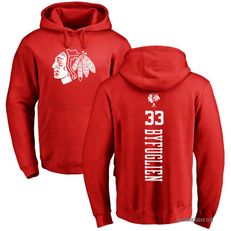 Dustin Byfuglien Youth Red Chicago Blackhawks Branded One Color Backer Pullover Hoodie
