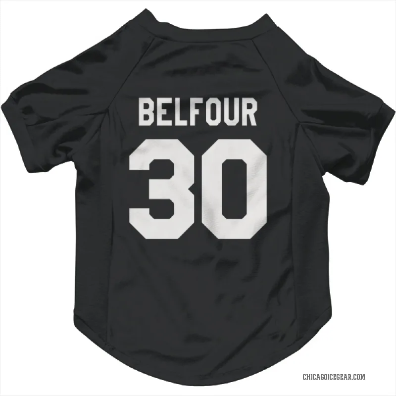 ED Belfour  Black White Chicago Blackhawks  Cat & Dog Pet Jersey